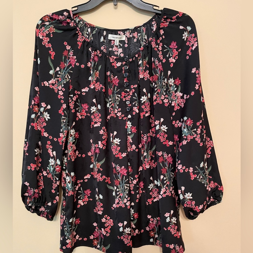 Max studio blouse top small